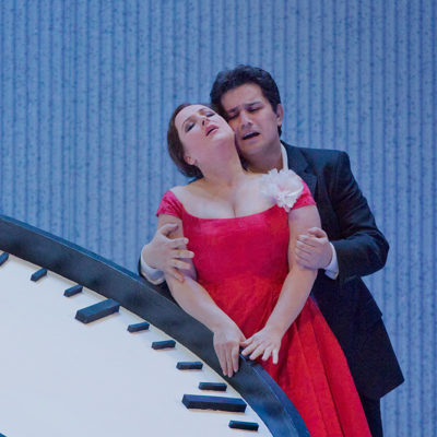 With Saimir Pirgu, La Traviata, Metropolitan Opera 2013. Photo: Ken Howard